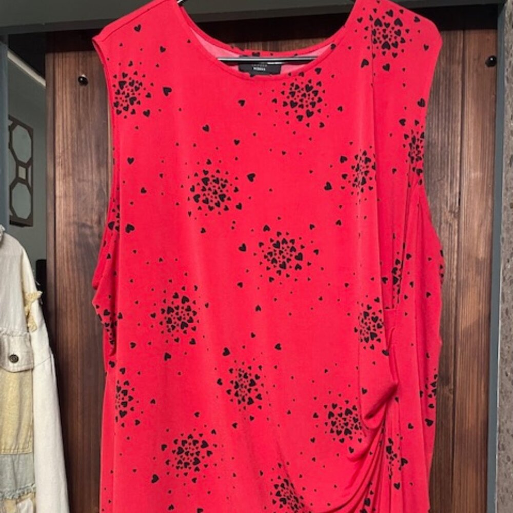 Business Casual Sleeveless Plus Size Shirt